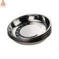 Stainless Steel Dinner Plates Dishes, Round Camping Plates